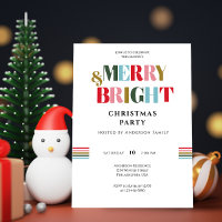 Merry & Bright Retro farbenfrohe White ChristmasPa