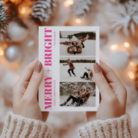 Merry & Bright Retro Hot Pink Weihnachten Foto