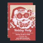 Merry Bright Retro Santa Christmas Party Einladung<br><div class="desc">Dieses Santa-Design ist ein lustiges und fröhliches Design,  das Ihrem WeihnachtsParty eine Touch Farbe verleihen wird. Ein Funny und Groovy Santa Design,  das Merry und Bright sagt! Niedliche Party Einladungen für Geburtstag,  Feiertag oder Firmenveranstaltungen.</div>