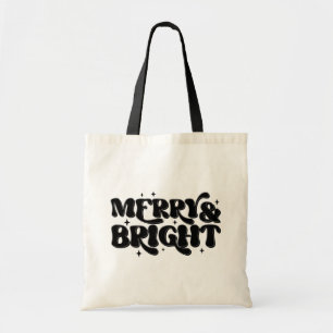 Merry & Bright Retro Weihnachten Tragetasche
