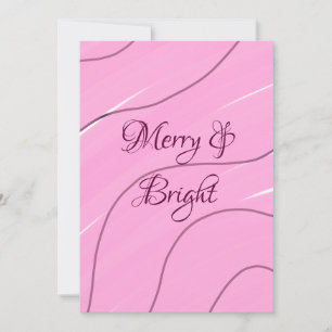 Merry & Bright rosa, lockig doodle Design mädchenh Einladung