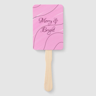 Merry & Bright rosa, lockig doodle Design mädchenh Fächer