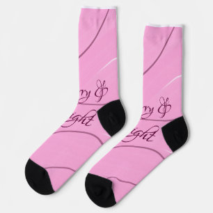 Merry & Bright rosa, lockig doodle Design mädchenh Socken
