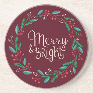 Merry & Bright Sandstone Untersetzer