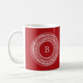 Merry & Bright Sparklights Monogram Christmas Kaffeetasse