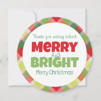 Merry & Bright Teachers Dankeschön Karte