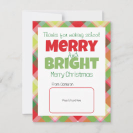 Merry & Bright Teachers Vielen Dank für Ihre Gesch Einladung
