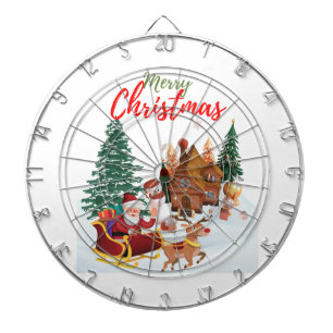 Merry & Bright Throw Kissen - Gemütliche Weihnacht Dartscheibe
