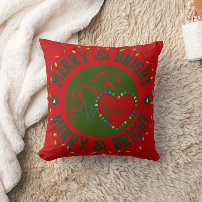 Merry & Bright Throw Pillow Kissen (Decke)