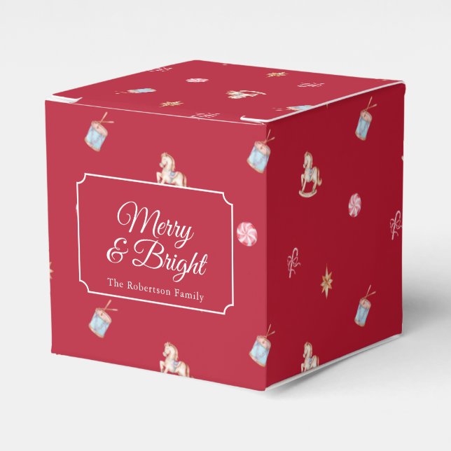 Merry & Bright Vintage Christmas Geschenkschachtel (Vorderseite)