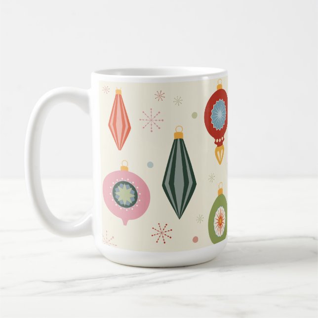 Merry & Bright Vintage Ornament Mug  Kaffeetasse (Links)