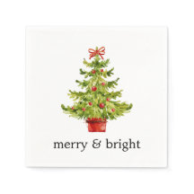 Merry & Bright Wasserfarbe Weihnachtsbaumpapier
