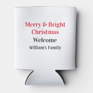 Merry Bright Weihnachten fügen Familiennamen Freud Dosenkühler