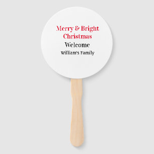 Merry Bright Weihnachten fügen Familiennamen Freud Fächer