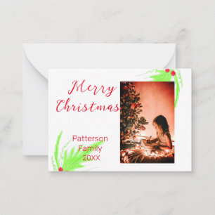 Merry Bright Weihnachten fügen Familiennamen Freud Mitteilungskarte