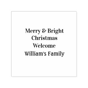 Merry Bright Weihnachten fügen Familiennamen Freud Permastempel