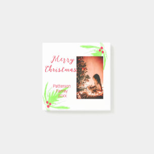 Merry Bright Weihnachten fügen Familiennamen Freud Post-it Klebezettel