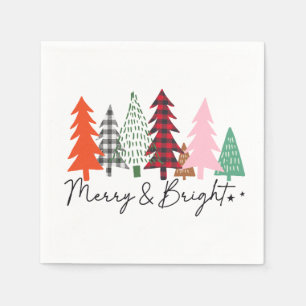 Merry & Bright Weihnachtsbäume Napkins Serviette
