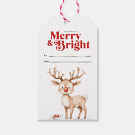 Merry & Bright Weihnachtsgeschenk-Tag Geschenkanhänger