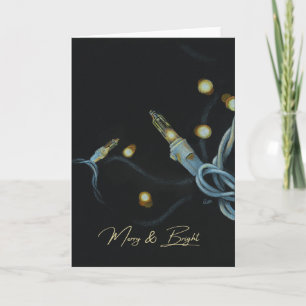 "Merry & Bright" Weihnachtskarte Dankeskarte