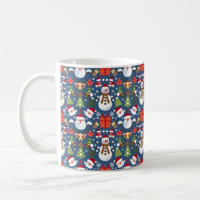Merry & Bright Weihnachtsmuster Kaffeetasse (Links)