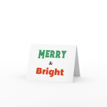 Merry & Bright Words Festliche Minimalistische Wei