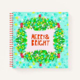 Merry & Bright Wreath Notizbuch