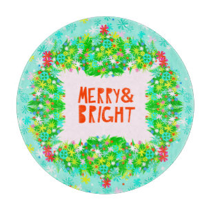 Merry & Bright Wreath Schneidebrett