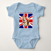 Merry British Christmas Corgi Reindeer Antlers