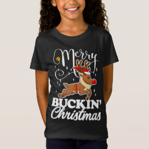 Merry Buckin's Weihnachtschreie Hirsch T-Shirt