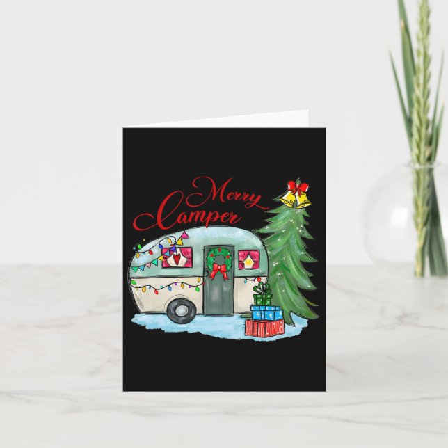 Merry Camper Weihnachten Weihnachtsmann Camper Cam Karte (Vorderseite)