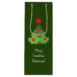 Merry Canadian Maple Leaf Flag Weihnachten Geschenktüte Für Weinflaschen