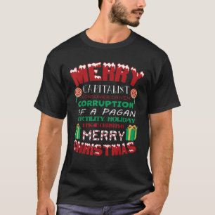 MERRY CAPITALIST VERBRAUCHER PAGAN URLAUB Weihnach T-Shirt