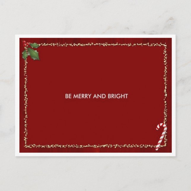 Merry Card Feiertagspostkarte (Vorderseite)