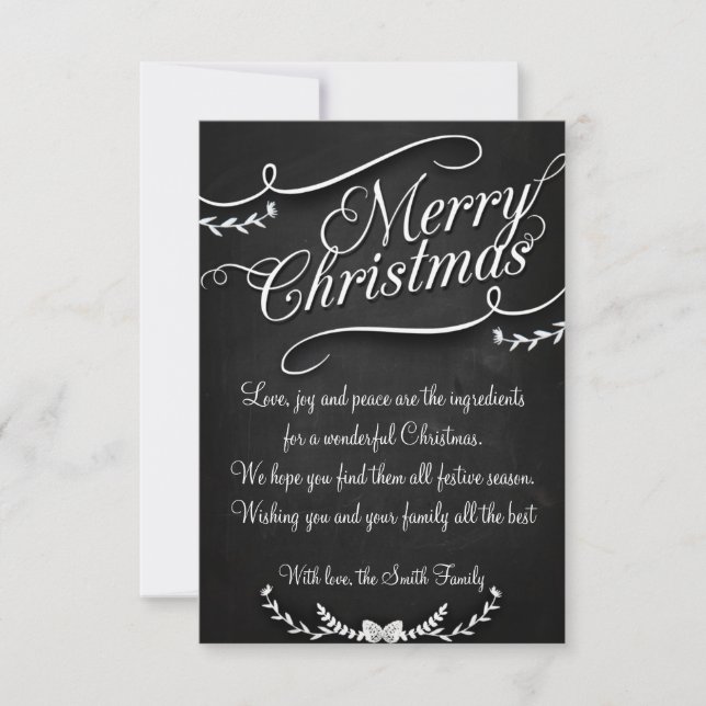 Merry Carte de voeux and Happy New Year (Devant)