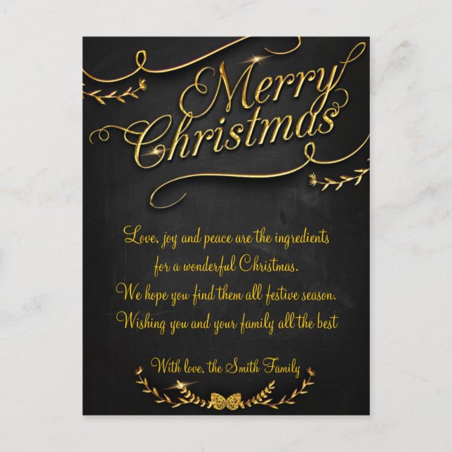 Merry Carte de voeux and Happy New Year (Devant)