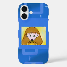 Merry Cartoon Blue Geometric iPhone / iPad Gehäuse 16 Hülle
