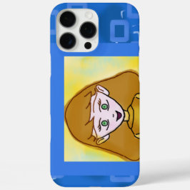Merry Cartoon Blue Geometric iPhone / iPad Gehäuse 16 Pro Max Hülle