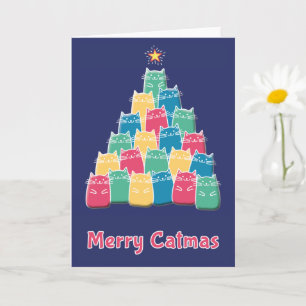 Merry Catmas Cat Christmas Card Karte