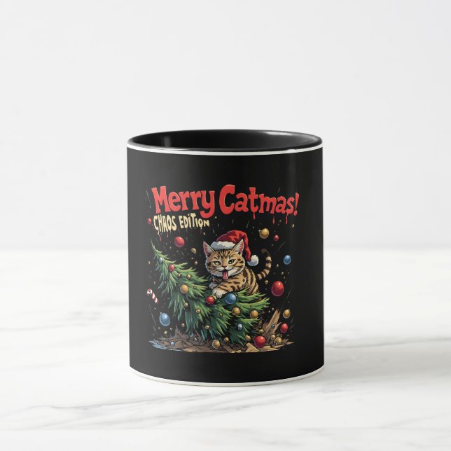 Merry Catmas – Chaos Edition Tasse (Zentrum)