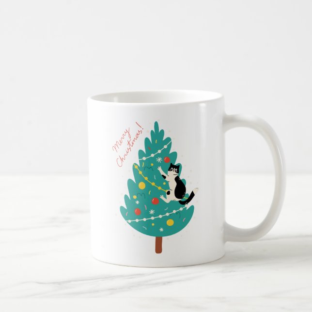 Merry Catmas - Ein purer Weihnachtskletter Kaffeetasse (Rechts)