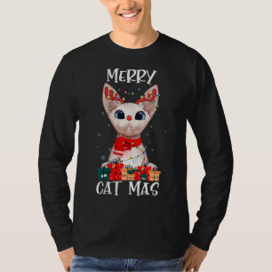 Merry Catmas Funny Cat Owner T Shirt, Sphynx Cat X T-Shirt