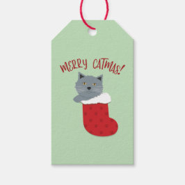 Merry Catmas Geschenkanhänger
