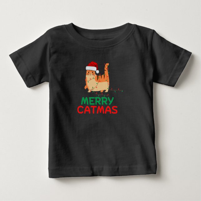 Merry Catmas Noël Funny T-shirt (Devant)