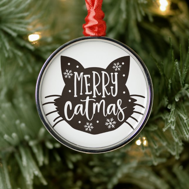 Merry Catmas Ornament Aus Metall (Baum)