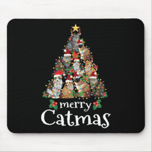 Merry Catmas Spaß Cat Mama Katze Vater Weihnachten Mousepad