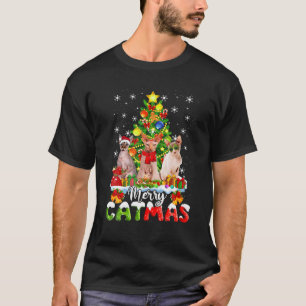 Merry Catmas Sphynx Cat Santa Xmas Weihnachten T-Shirt