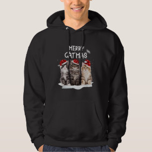 Merry Catmas Weihnachtsbaum Santa Kitten Xmas Nied Hoodie