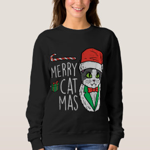 Merry Catmas Weihnachtskatze Weihnachten Weihnacht Sweatshirt
