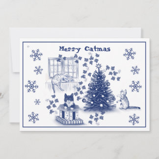 Merry Catmus - Weihnachtskarte Feiertagskarte